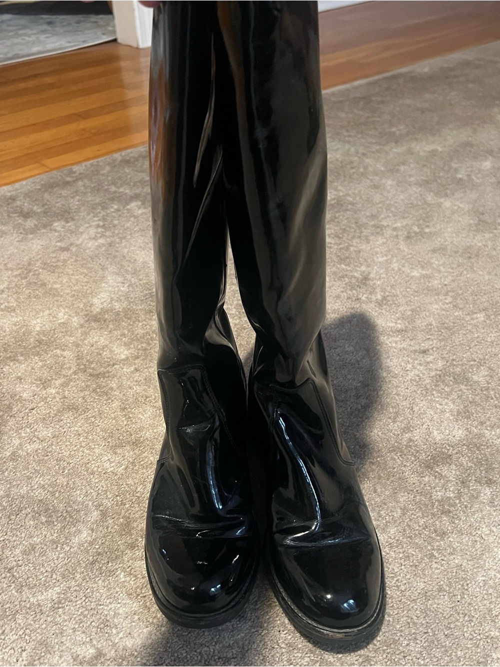 La CANADIENNE Black Patent Over-the-Knee Boots